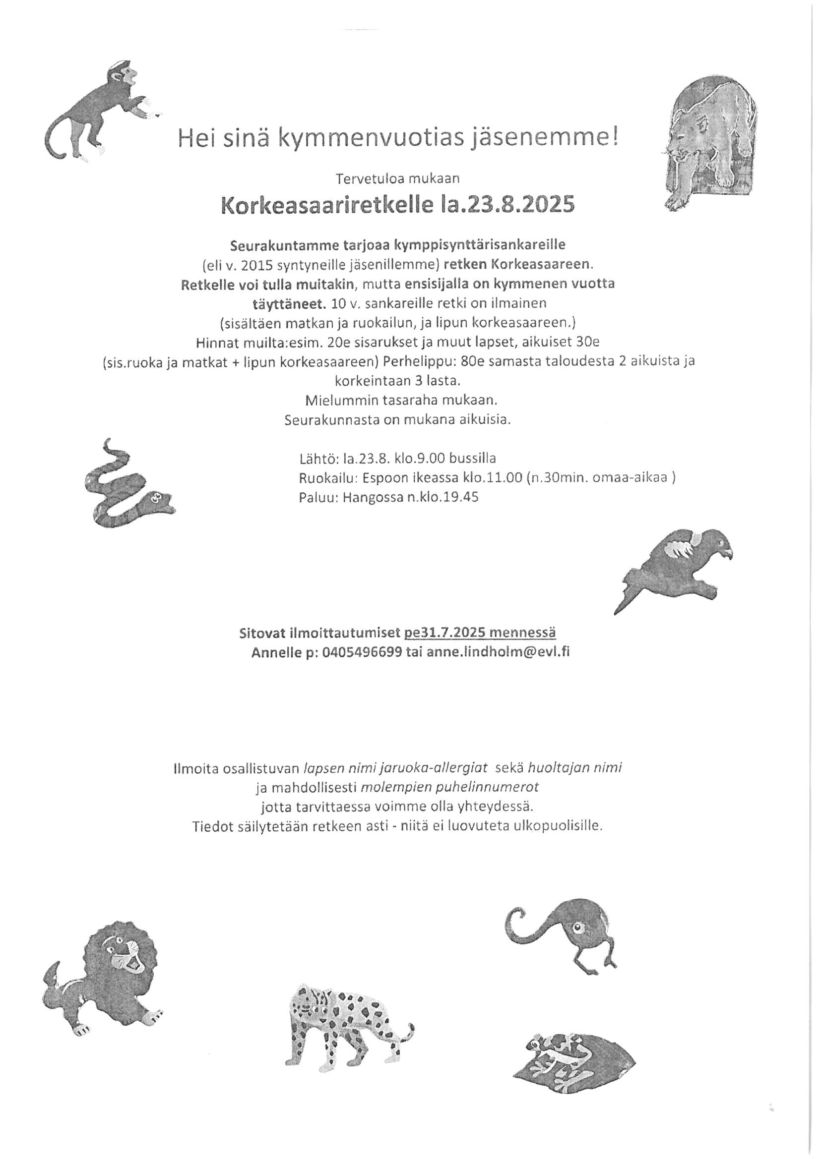 Korkeasaari-retki Kuva
